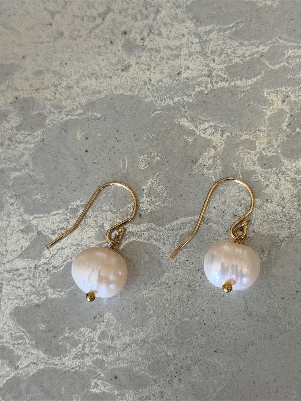 Fresh water pearls gold filled pierced earrings